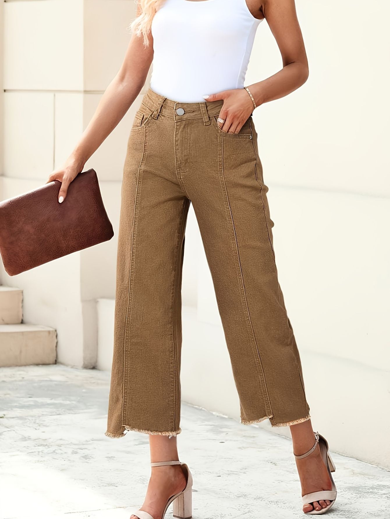 Dames Rechte Jeans met onafgewerkte zoom Lisa Rose
