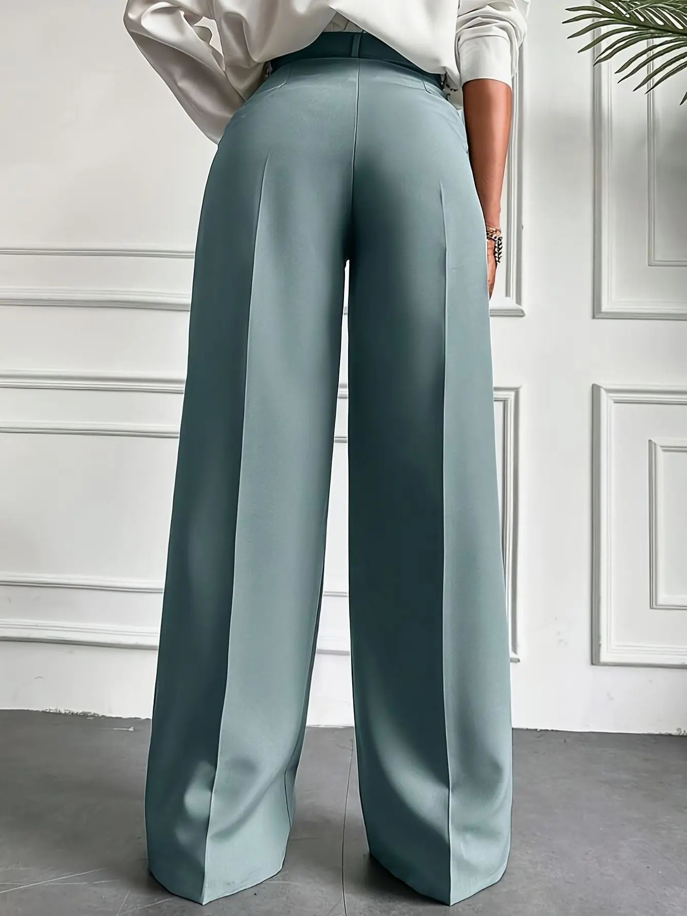 Wijde Hoge Taille Broek Lisa Rose