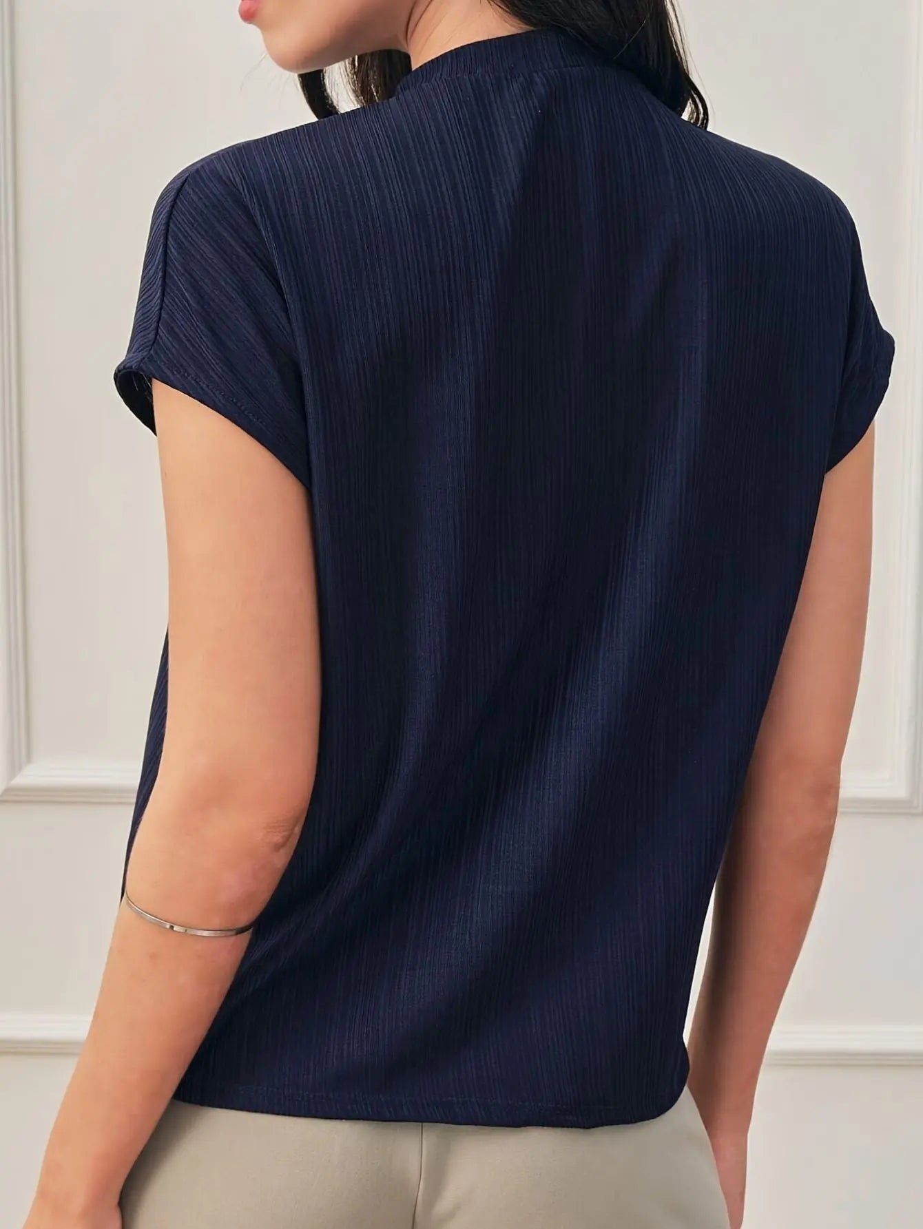 T-shirt met Korte Mouwen Effen Kleur Lisa Rose