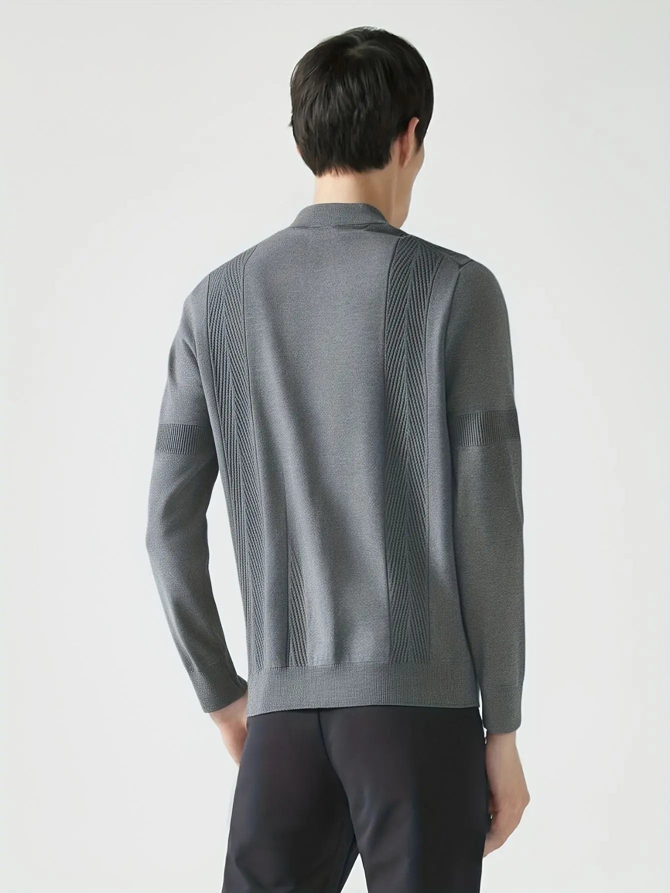Gebreid V-Halsvest met Zakken Lisa Rose