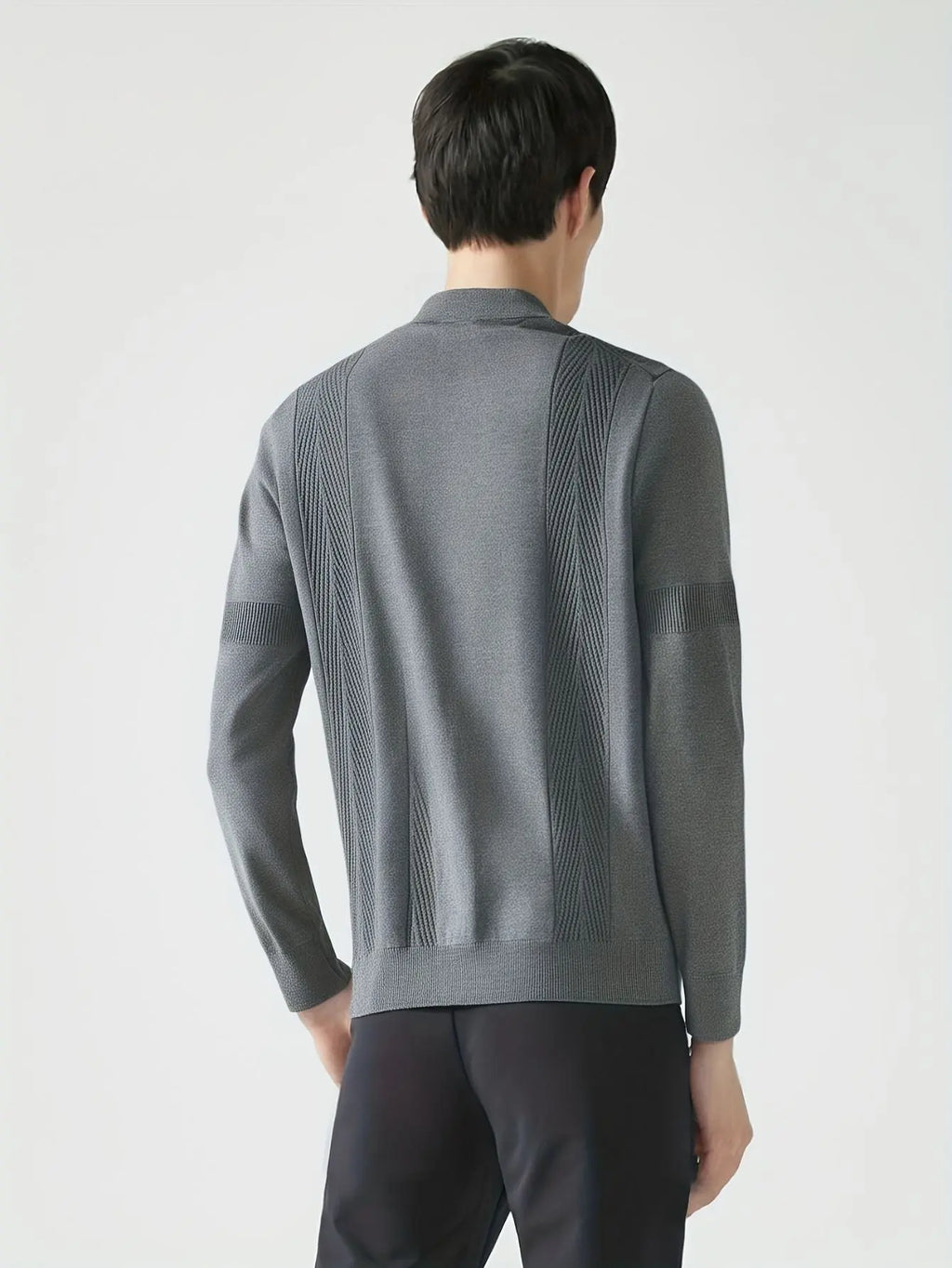 Gebreid V-Halsvest met Zakken Lisa Rose