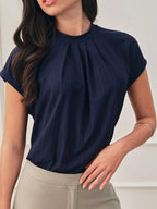 T-shirt met Korte Mouwen Effen Kleur Lisa Rose