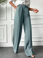 Wijde Hoge Taille Broek Lisa Rose
