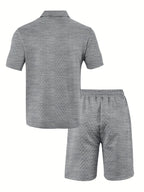 Heren Zomer Polo Shirt en Shorts Set Lisa Rose